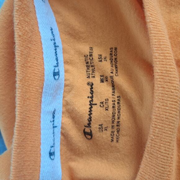 Champion Classic Tee Chromatic Script Capri Orange Women's XL - Picture 4 of 6